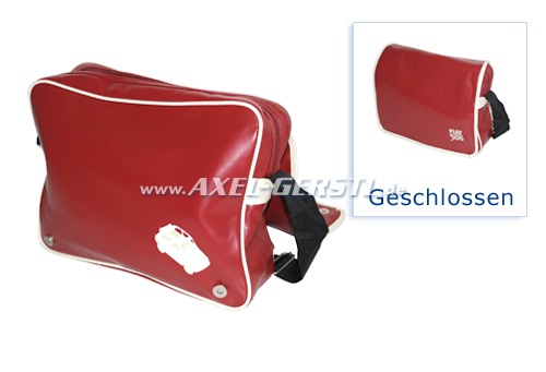 Tasche / Umhängetasche, Motiv Fiat 500 rot - Ersatzteile Fiat 500 Oldtimer  126 600 | Axel Gerstl