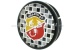 Abarth wheel cover, logo on check background, 50 mm