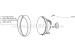 Headlamp aluminum ring, single