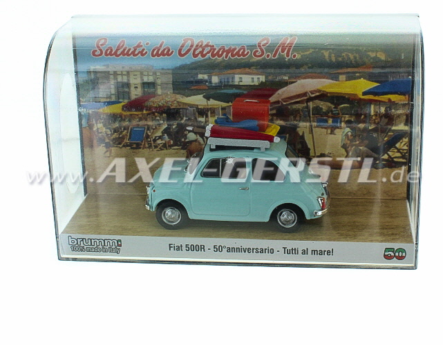 Voiture miniature Brumm Fiat 500R 50° anniversario Fiat 500 R