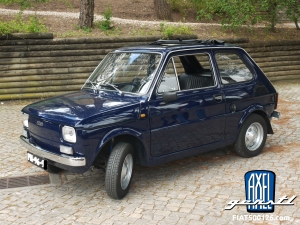 Fiat 500 126 Modell Auto Retro Antik 15x7x10 cm weiss Beige Dachgepäckträger 