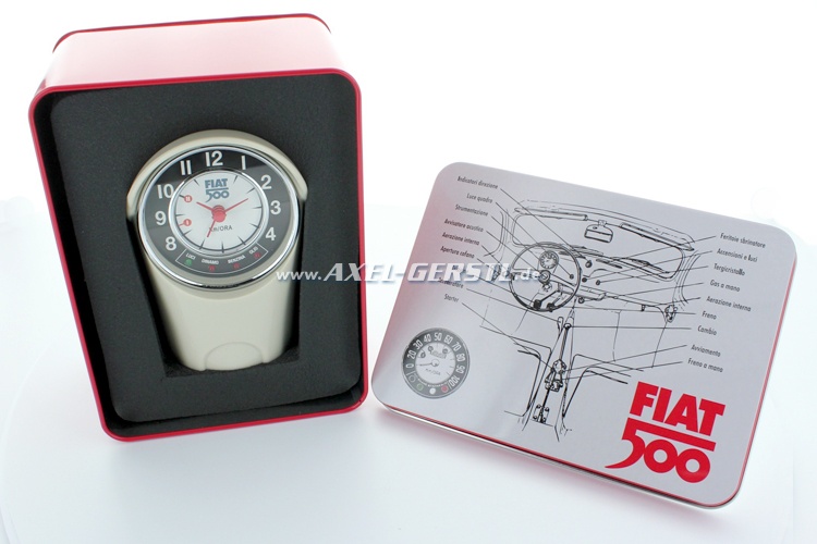 Alarm-clock tachometer box Fiat 500 (8 x 12,5 x 6 cm)