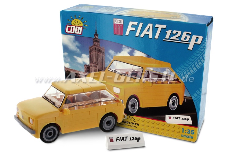 Building blocks model car 'Fiat 126p', 1:35
