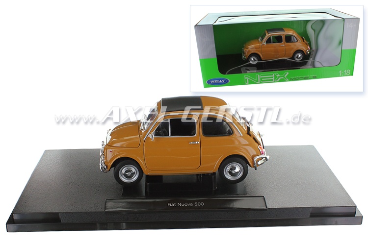 Voiture miniature Welly Fiat 500 L, 1:18, jaune foncé/fermé Fiat 500 L