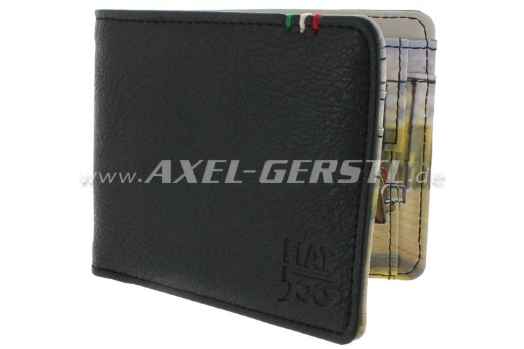 Purse / wallet Fiat 500, imitation leather, 12x9cm, black