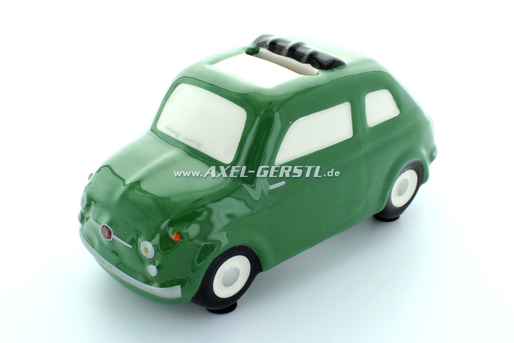Money box 'Fiat 500 Modell' ca. 1:24 , green 