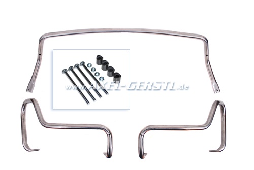 Set of chrome-bars front & rear with installation material Fiat 500 L