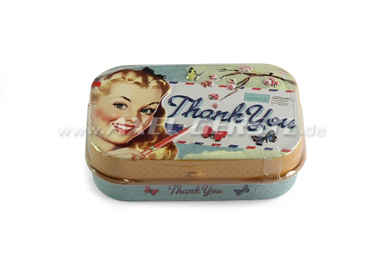 Vintage-Pillendose 'Thank You Girl'