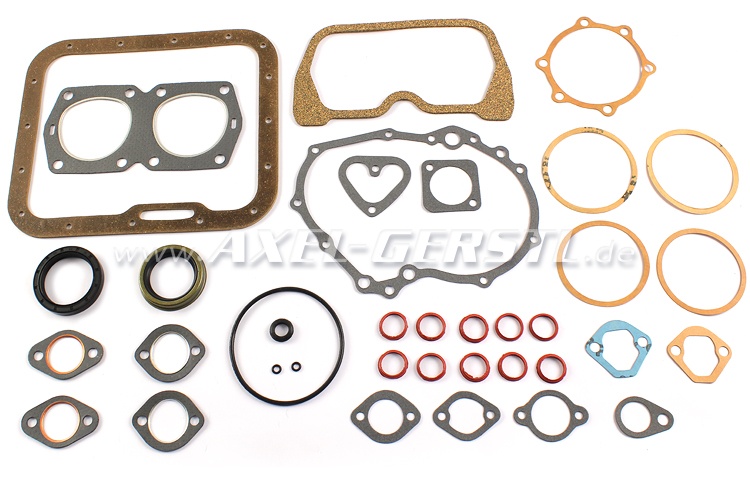 Set of engine gaskets & seals with radial shaft seal rings Fiat 500 F/L 