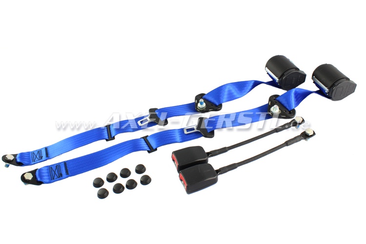 Safety belt for front seat, automatic, in pairs, blue Fiat 500/126/600