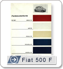 Nuancier des couleurs Fiat 500 F