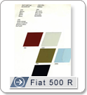 Nuancier des couleurs Fiat 500 R