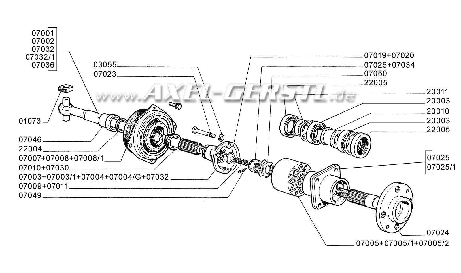 Axle coupling (torsion damper) Fiat 500 F/L/R/126/600 D 2nd series