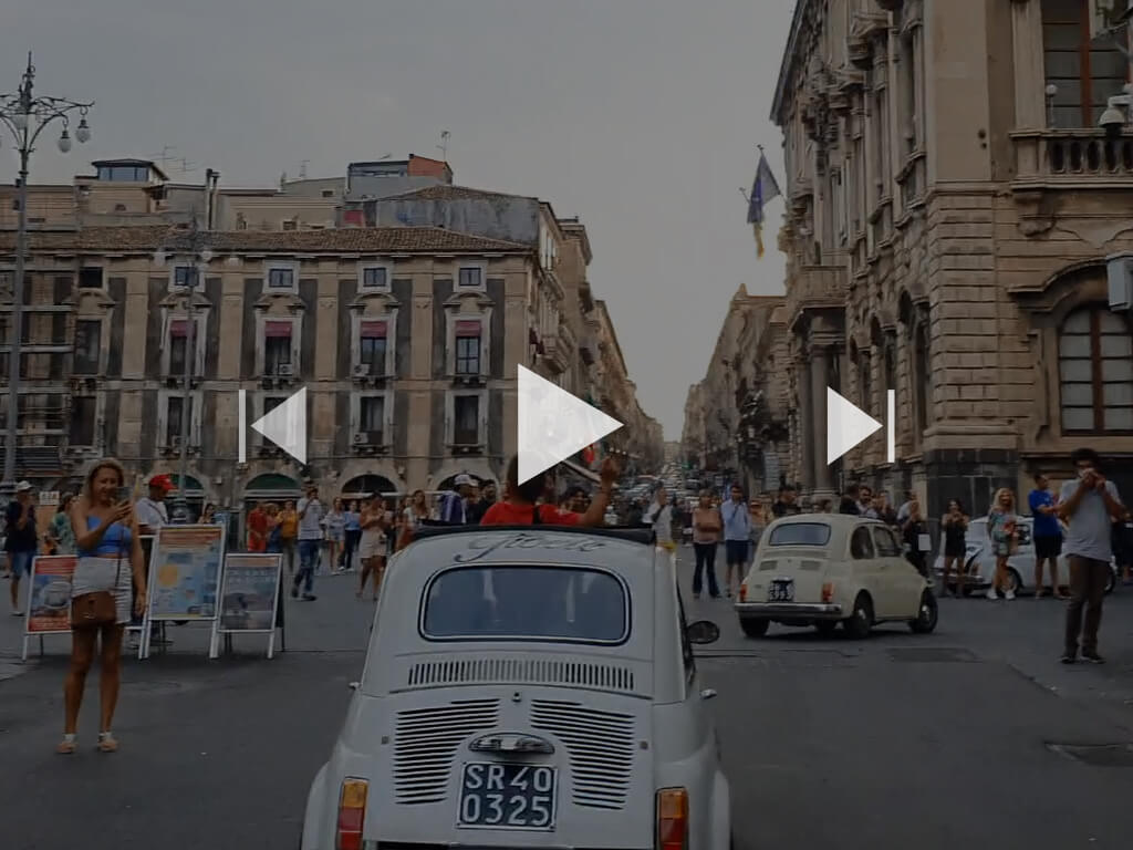 De Fiat 500-bijeenkomst in Catania 2023