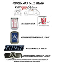 Fiat 500 front emblems