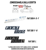Fiat 500 Emblemi posteriori