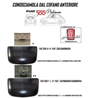 Fiat 500 Cofani anteriori