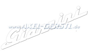 Aufkleber Giannini Schriftzug 360 mm, weiß