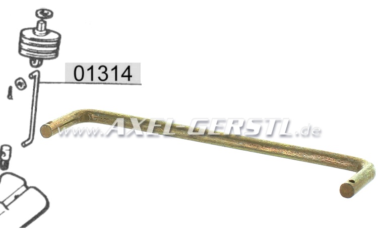 Thermostat rod (moves fin)