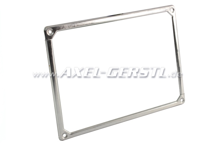 Chrome frame for license plate, rear (INOX 280 x 205 mm)