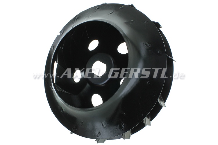 Fan wheel, reinforced and well-balanced, black painted