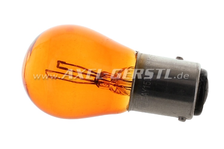 Lamp 12V/21W/5W geel f. ital. koplamp (2-filament)