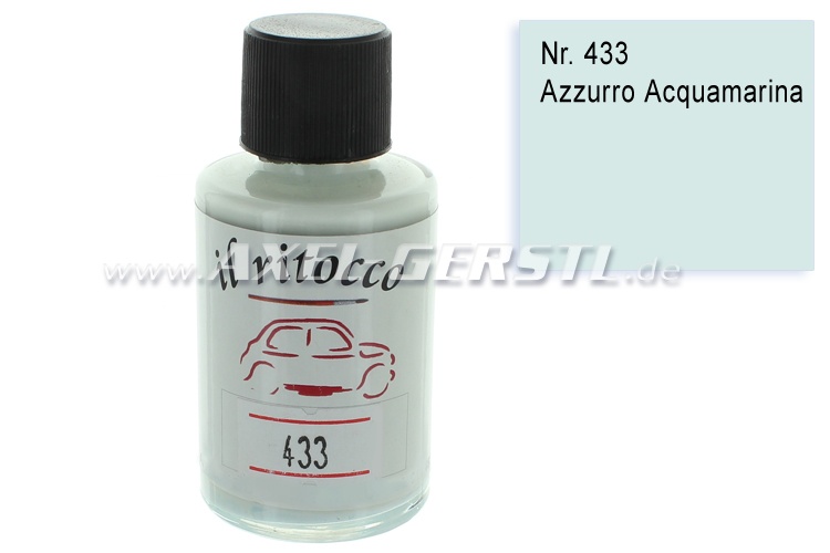 Touch-up paint for the bodywork, aquamarine blue, N. 433