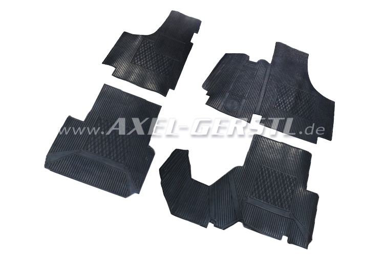 Set of rubber mats (protect-mats) 4-pieces, black