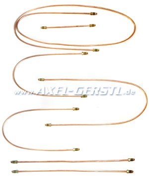 Brake line assembly, long nipple, copper