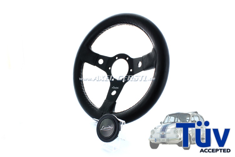 Luisi sport-steering wheel Nibbio, black spokes, 310 mm