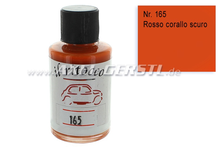 Touch-up paint for the bodywork, deep coral red, N. 165