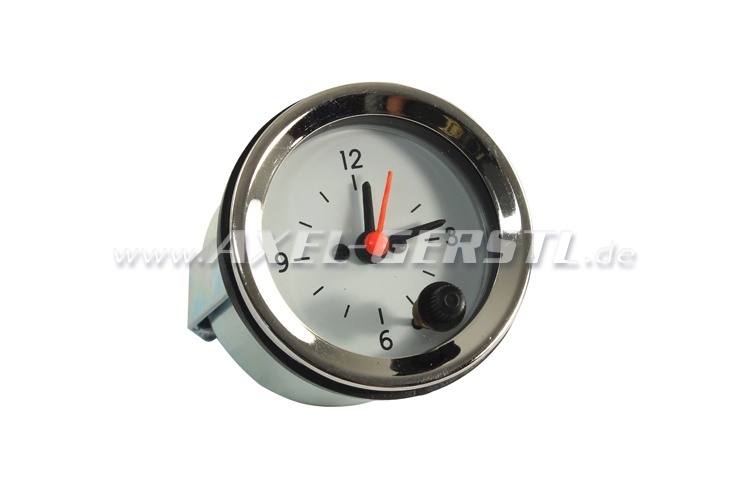 Clock gauge, white, 52 mm