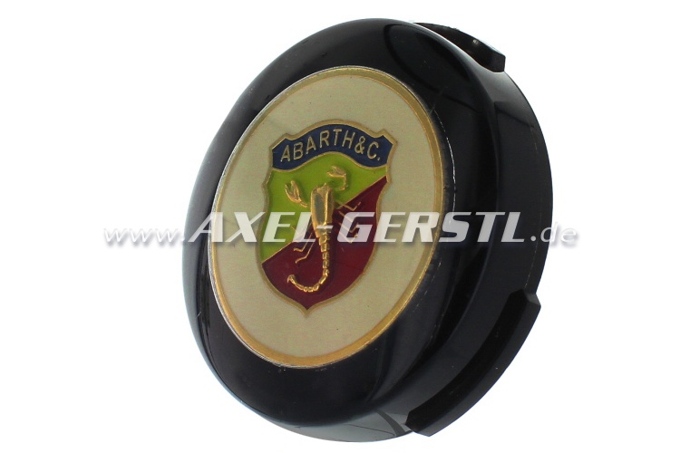 Abarth horn button (coat of arms on white ground)