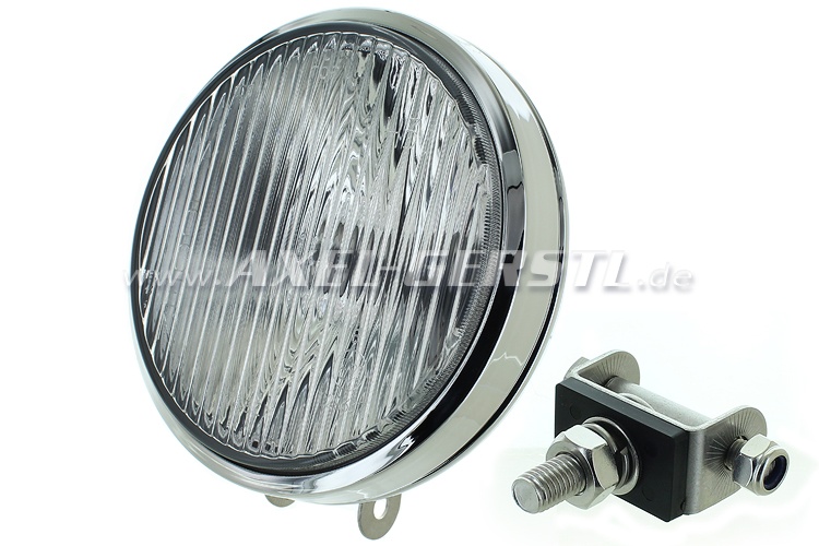 Auxilliary driving lamps H3, metal frame chrome-plated casin