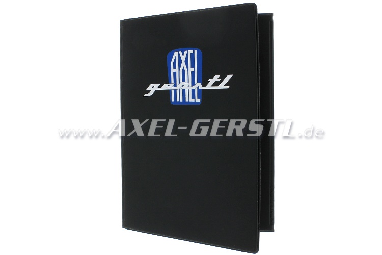 Documento portafoglio con Axel Gerstl logo