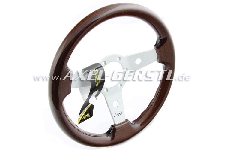 Luisi sport-steering wheel Imola, alu spokes, wood 310 mm