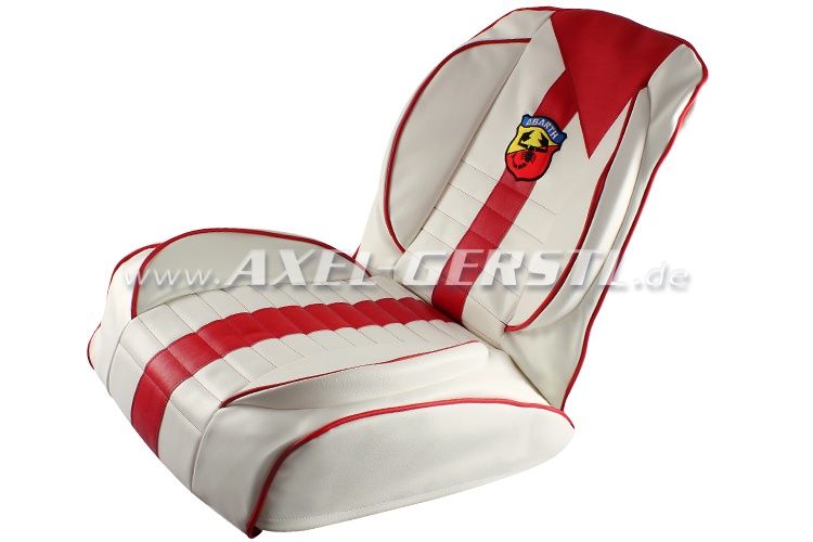 Seat Covers Red White Abarth Artificial Leather Fr Ba Fiat 500 N D F L Spare Parts Classic 126 600 Onderdelen Axel Gerstl - Fiat 500 Abarth Seat Covers