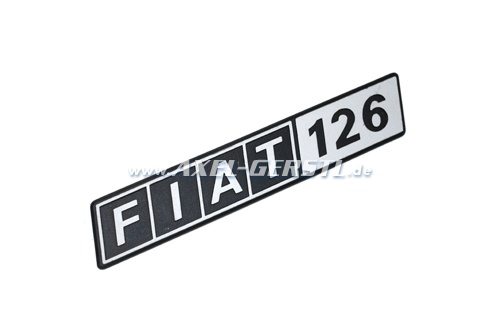 Rear badge FIAT 126, single line