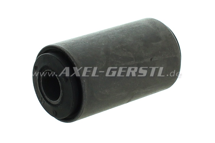 Rubber mounting for steering knuckle beam/leaf spring