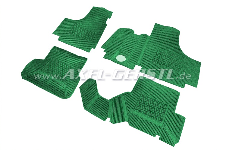 Set rubberen matten (rubbermatten) 4-delig, groen