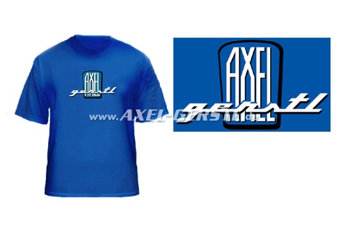 T-shirt Axel Gerstl Classic Logo (blue shirt), size M