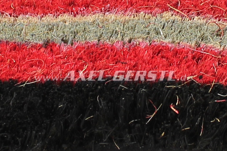 Fußabtreter / Fußmatte, rot, Kokosfaser/PVC, 78 x 39 cm - Ersatzteile Fiat  500 Oldtimer 126 600 | Axel Gerstl