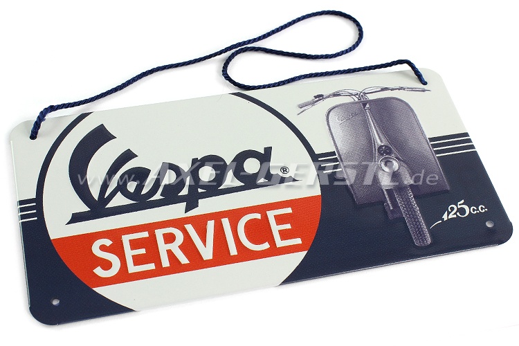 Plaque métallique Vespa - Service