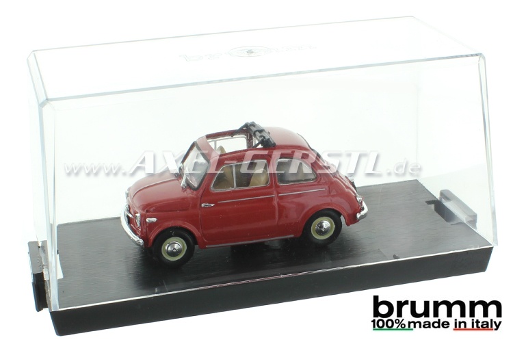 Voiture miniature Brumm Fiat 500 N (1959), 1:43, corail ro. Fiat 500 N  (1959) - Pièces détachées Fiat 500 classique 126 600