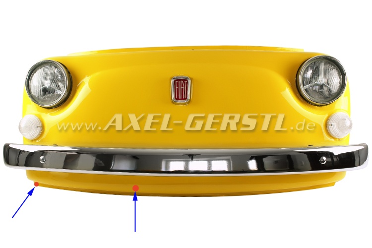SoPo: Wand-Deko Fiat-500-Frontmaske  gelb, inkl. Beleucht.