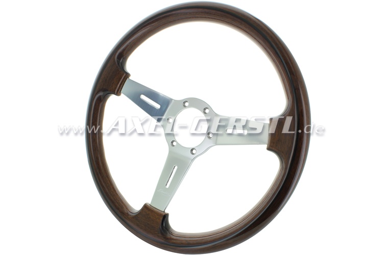 L. sport-steering wheel Mugello Classico II wood, chr. sp.