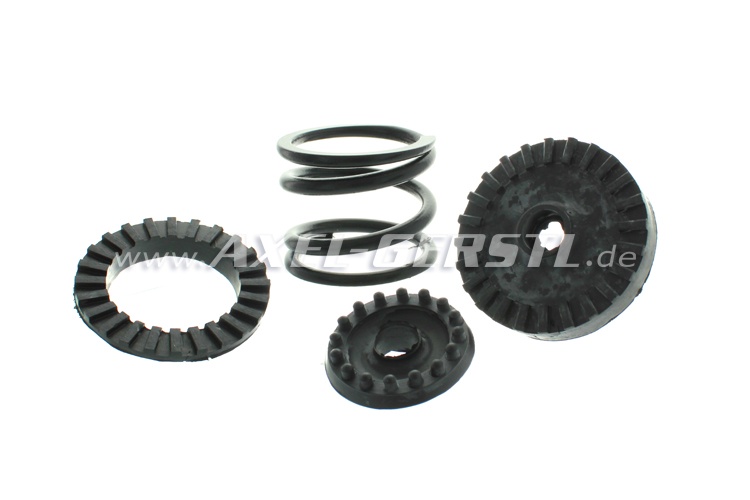 Set of rubber bearings with spring
