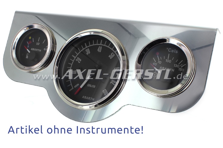 Quadretto per strumenti addizionali (inox), 52 x 80 x 52 Fiat 500/126/diversi  - Ricambi Fiat 500 d'epoca 126 600 | Axel Gerstl