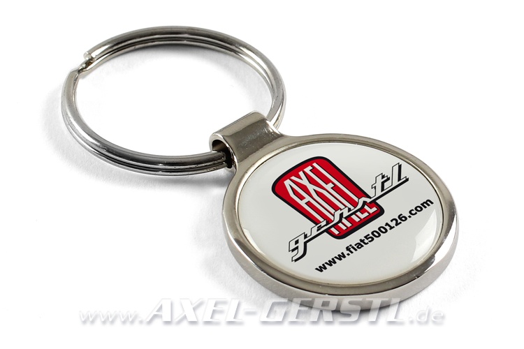 Schlüsselanhänger mit Axel Gerstl-Logo, rot