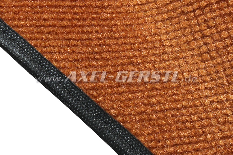 Floor carpet (loop pile), ochre Fiat 500 F/L/R (500 N/D/126) - Spare parts Fiat  500 classic 126 600 onderdelen | Axel Gerstl